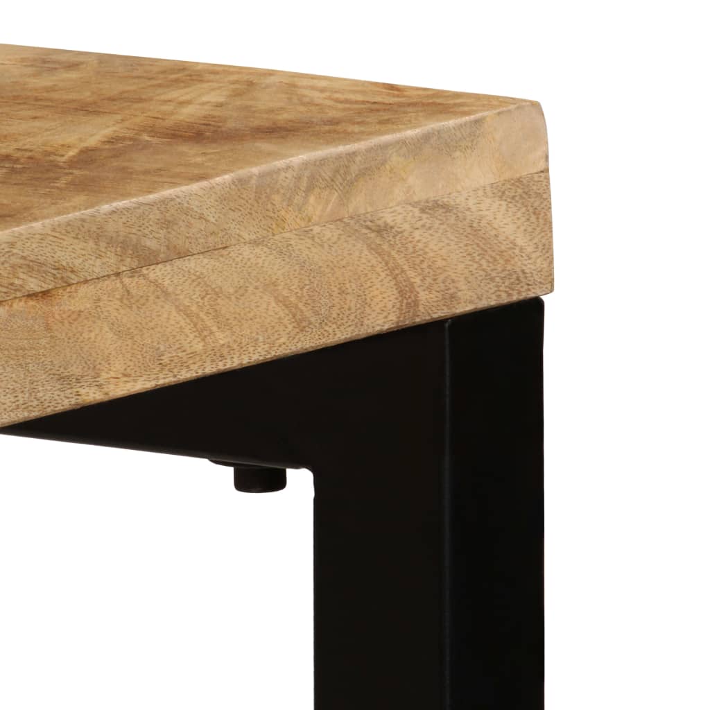 Tavolo Consolle 120x35x76 cm Legno Massello di Mango e Acciaio cod mxl 29797