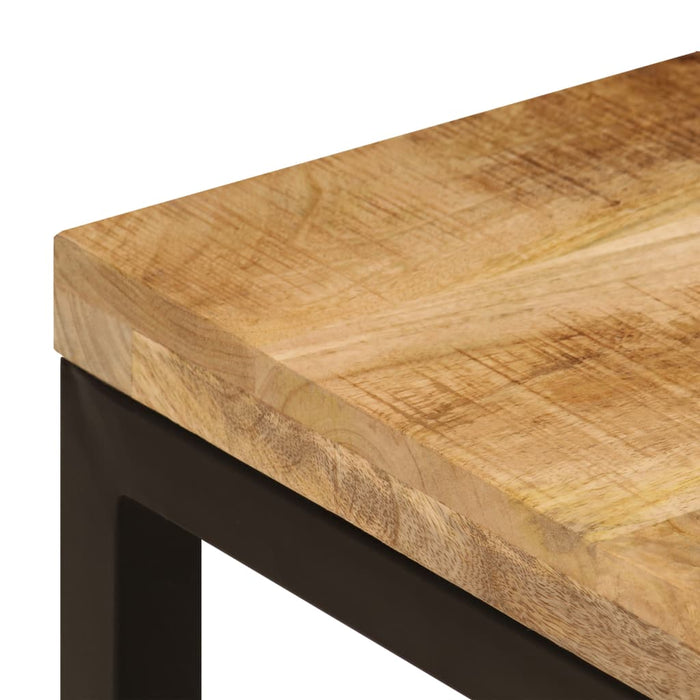 Tavolino da Caffè 100x50x35cm Legno Massello di Mango e Acciaio 247337