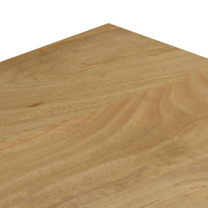 Tavolino da Caffè 100x50x35cm Legno Massello di Mango e Acciaio 247339