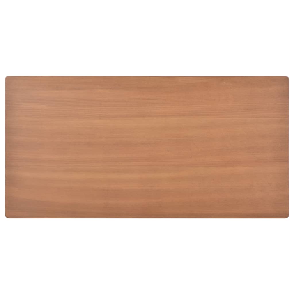 Tavolo da Pranzo Marrone 120x60x73 cm Compensato Solido Acciaio cod mxl 7929