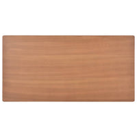 Tavolo da Pranzo Marrone 120x60x73 cm Compensato Solido Acciaio cod mxl 7929