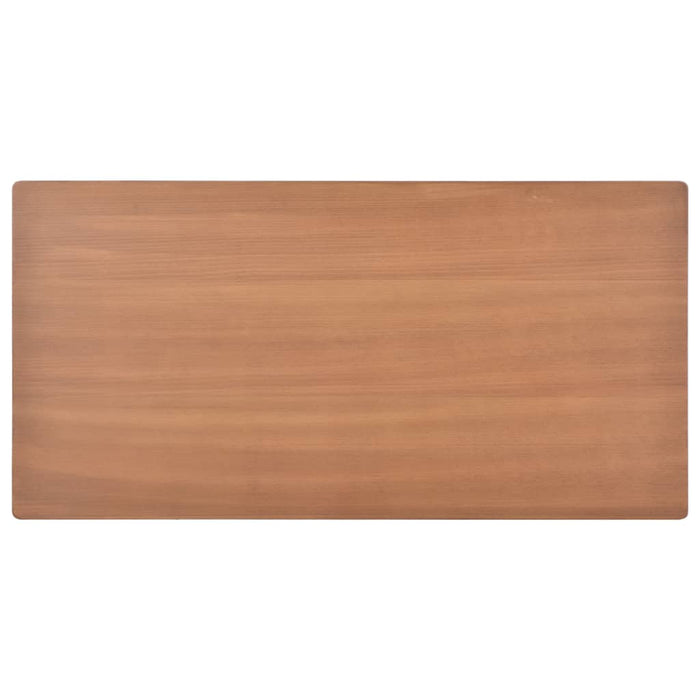 Tavolo da Pranzo Marrone 120x60x73 cm Compensato Solido Acciaio cod mxl 7929