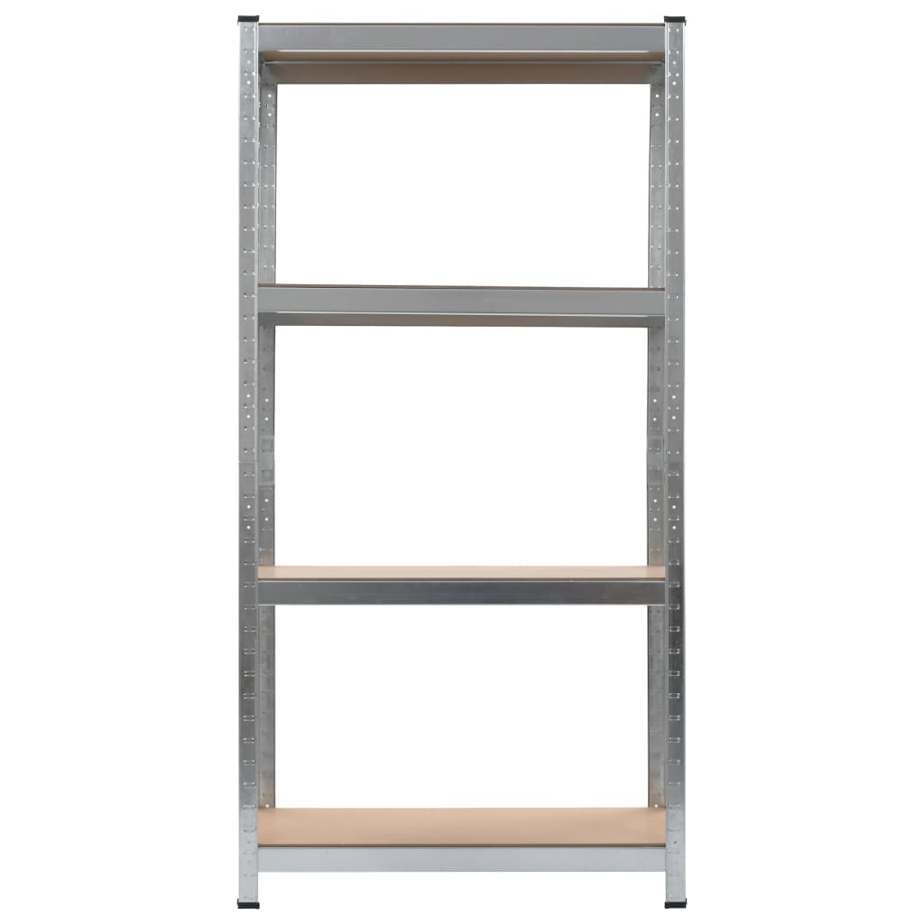 Scaffale Argento 80x40x160 cm Acciaio e MDF 144266