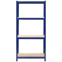 Mensole Portaoggetti 2 pz Blu 80x40x160 cm in Acciaio e MDF 144274