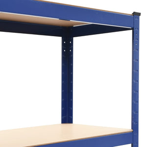 Mensole Portaoggetti 2 pz Blu 80x40x160 cm in Acciaio e MDF 144274