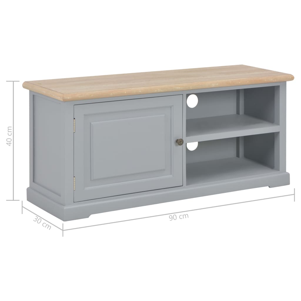 Mobile Porta TV Grigio 90x30x40 cm in Legno 249880