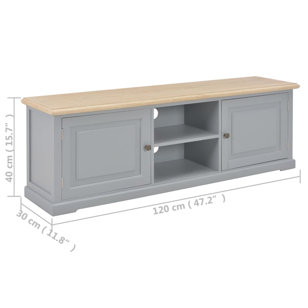 Mobile Porta TV Grigio 120x30x40 cm in Legno cod mxl 25116