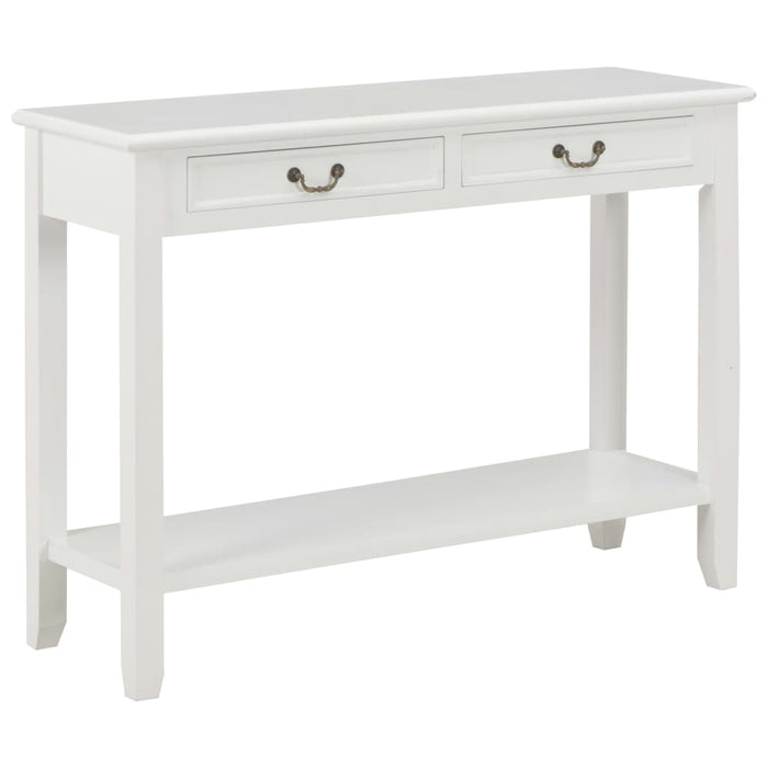 Tavolo Consolle Bianco 110x35x80 cm in Legno