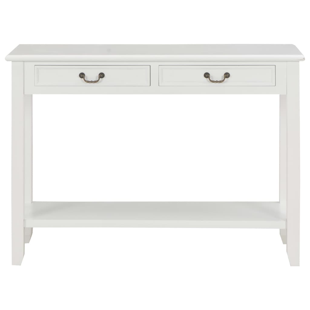 Tavolo Consolle Bianco 110x35x80 cm in Legno