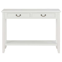 Tavolo Consolle Bianco 110x35x80 cm in Legno