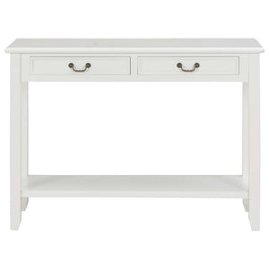 Tavolo Consolle Bianco 110x35x80 cm in Legno