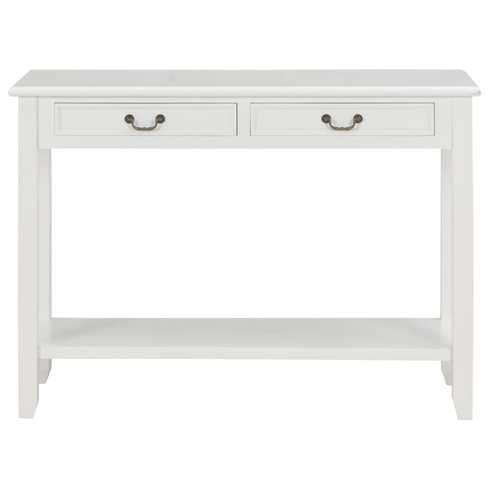 Tavolo Consolle Bianco 110x35x80 cm in Legno