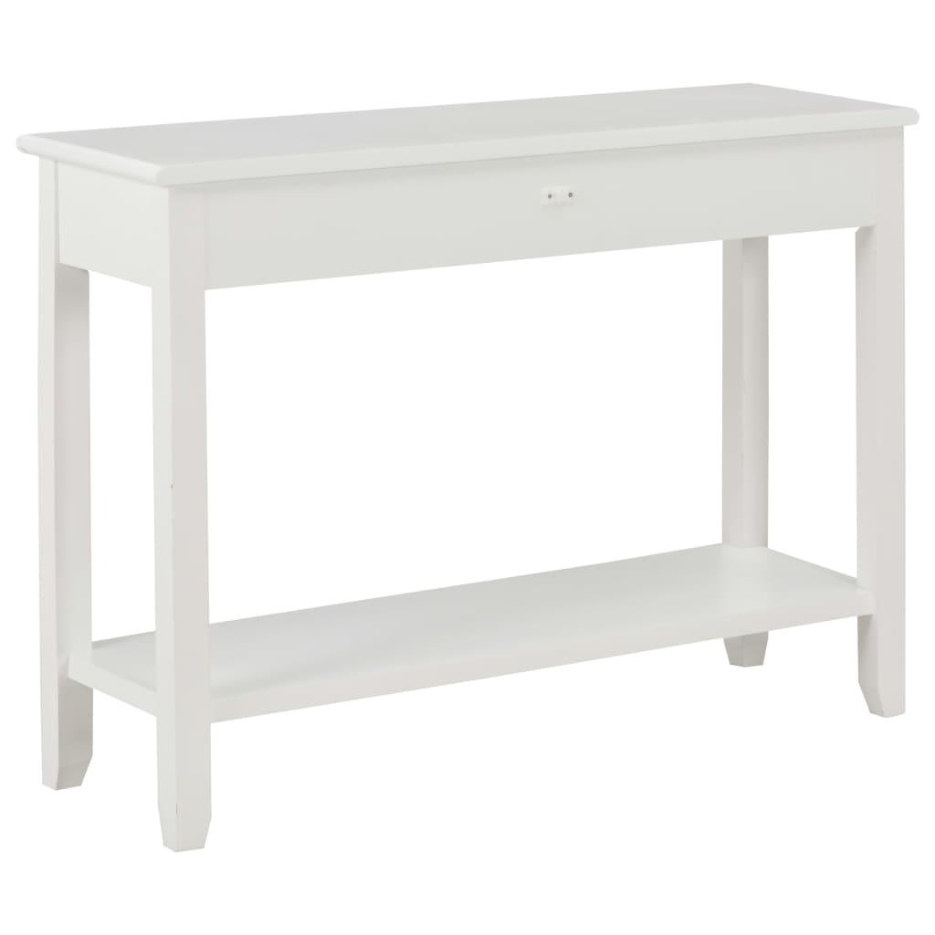 Tavolo Consolle Bianco 110x35x80 cm in Legno 249900