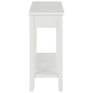 Tavolo Consolle Bianco 110x35x80 cm in Legno