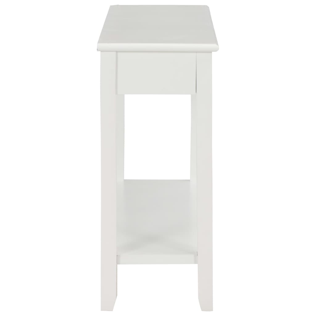 Tavolo Consolle Bianco 110x35x80 cm in Legno 249900