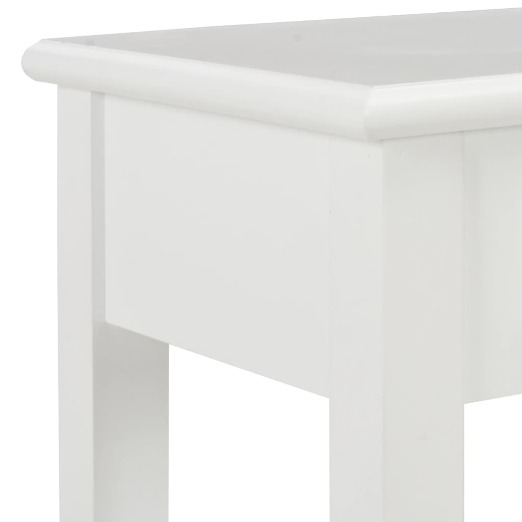 Tavolo Consolle Bianco 110x35x80 cm in Legno 249900