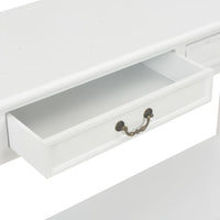 Tavolo Consolle Bianco 110x35x80 cm in Legno