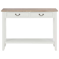 Tavolo Consolle Bianco 110x35x80 cm in Legno 249901