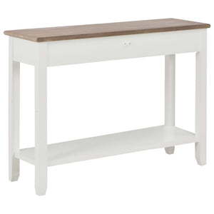 Tavolo Consolle Bianco 110x35x80 cm in Legno cod mxl 14613