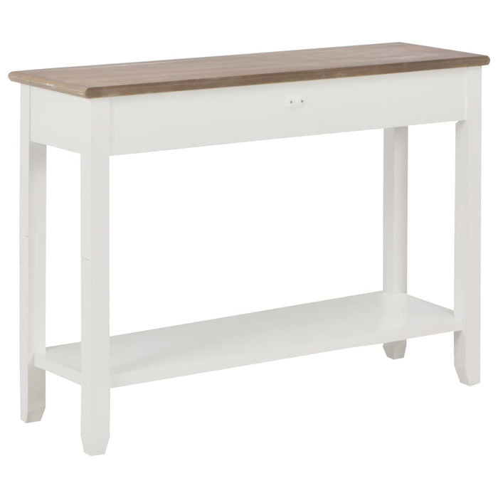 Tavolo Consolle Bianco 110x35x80 cm in Legno 249901