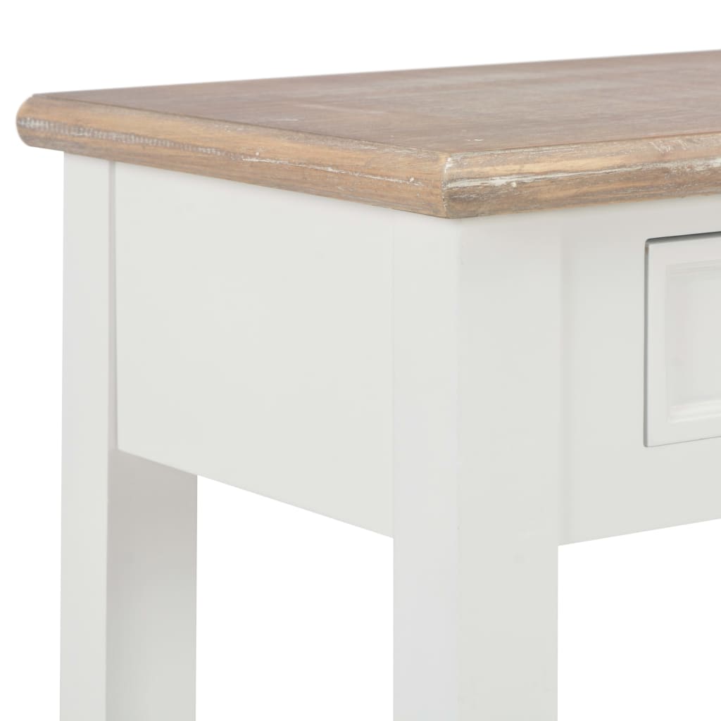 Tavolo Consolle Bianco 110x35x80 cm in Legno 249901