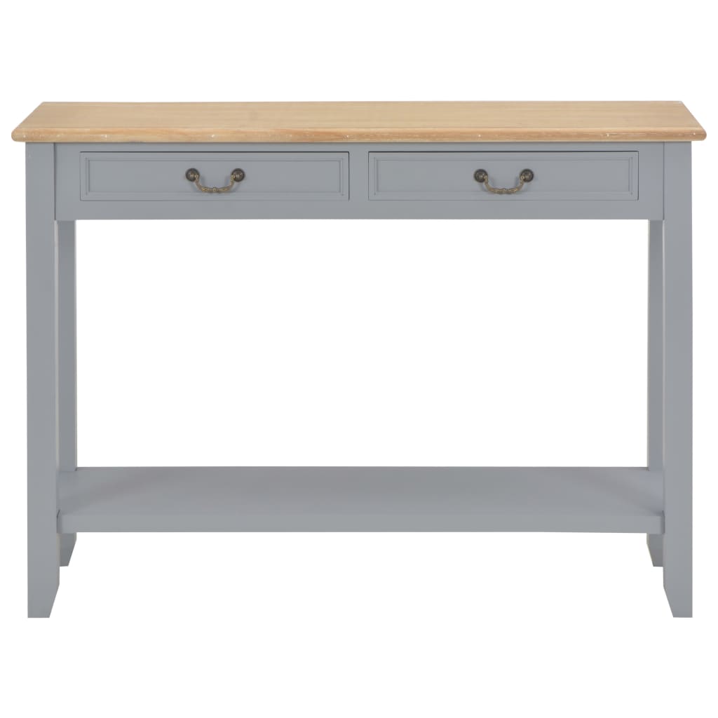 Tavolo Consolle Grigio 110x35x80 cm in Legno 249902