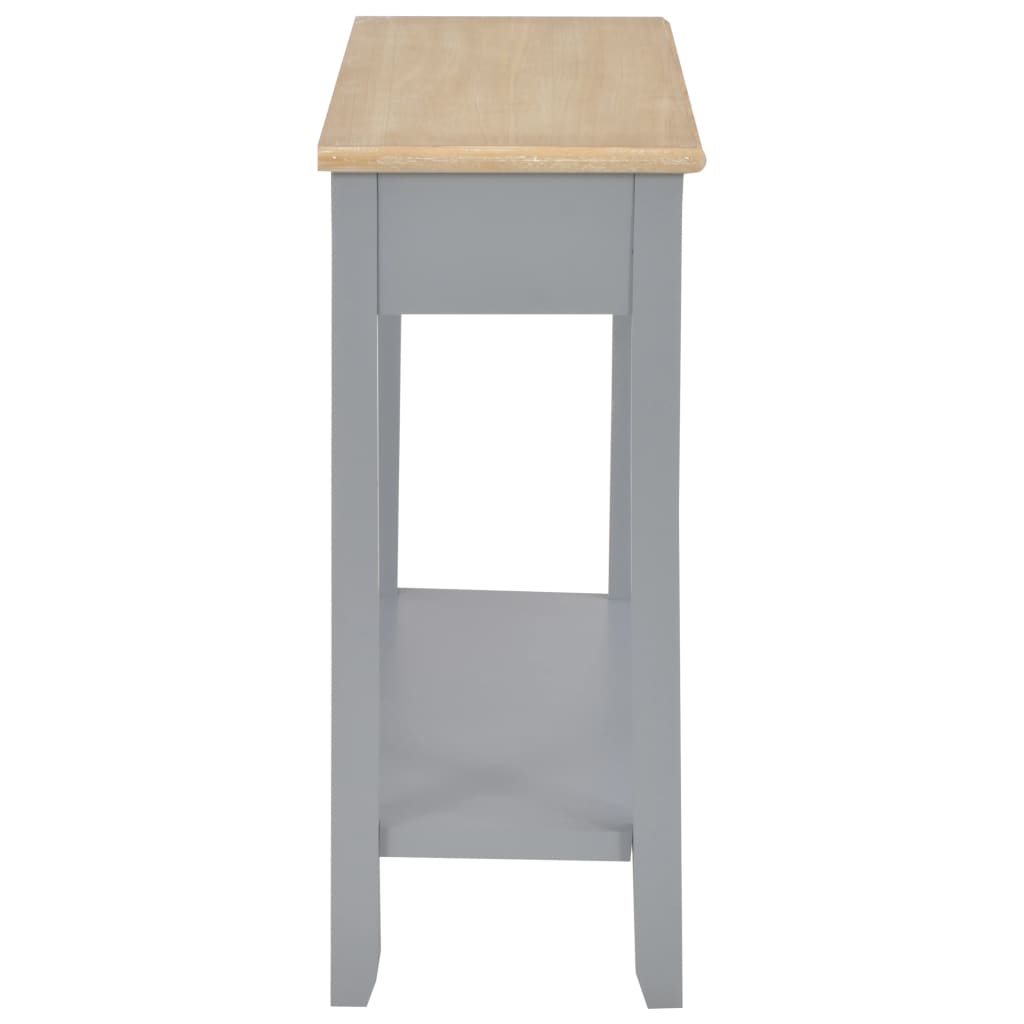 Tavolo Consolle Grigio 110x35x80 cm in Legno 249902