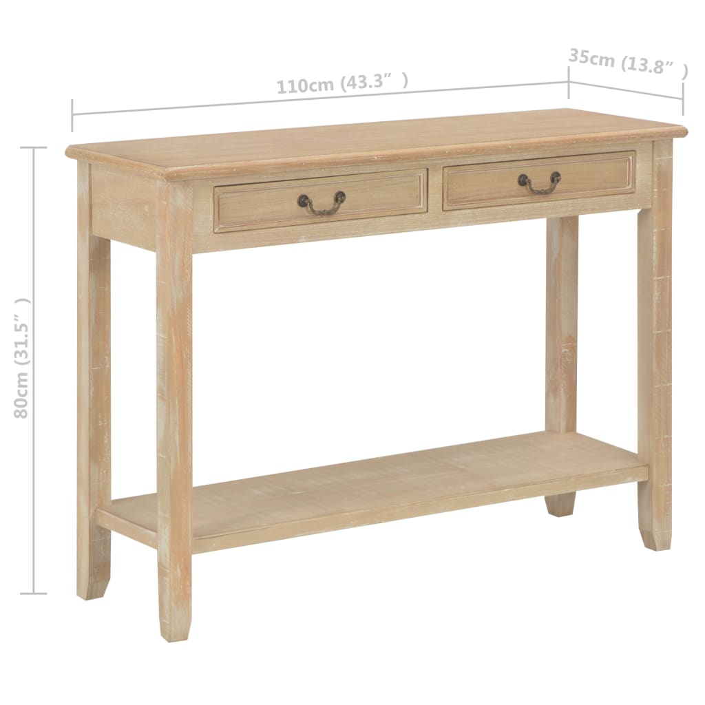 Tavolo Consolle 110x35x80 cm in Legno 249904