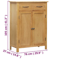 Scarpiera 76x37x105 cm in Legno Massello di Rovere cod mxl 50545