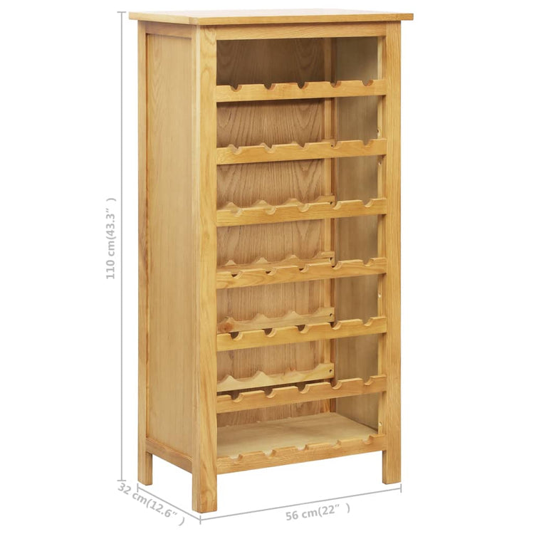 Cantinetta per Vini 56x32x110 cm Legno Massello di Rovere cod mxl 47822