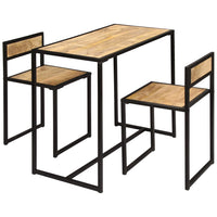 Set per Sala da Pranzo 3 pz in Legno Massello di Mango 247583