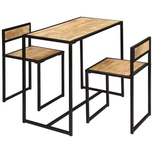 Set per Sala da Pranzo 3 pz in Legno Massello di Mango 247583