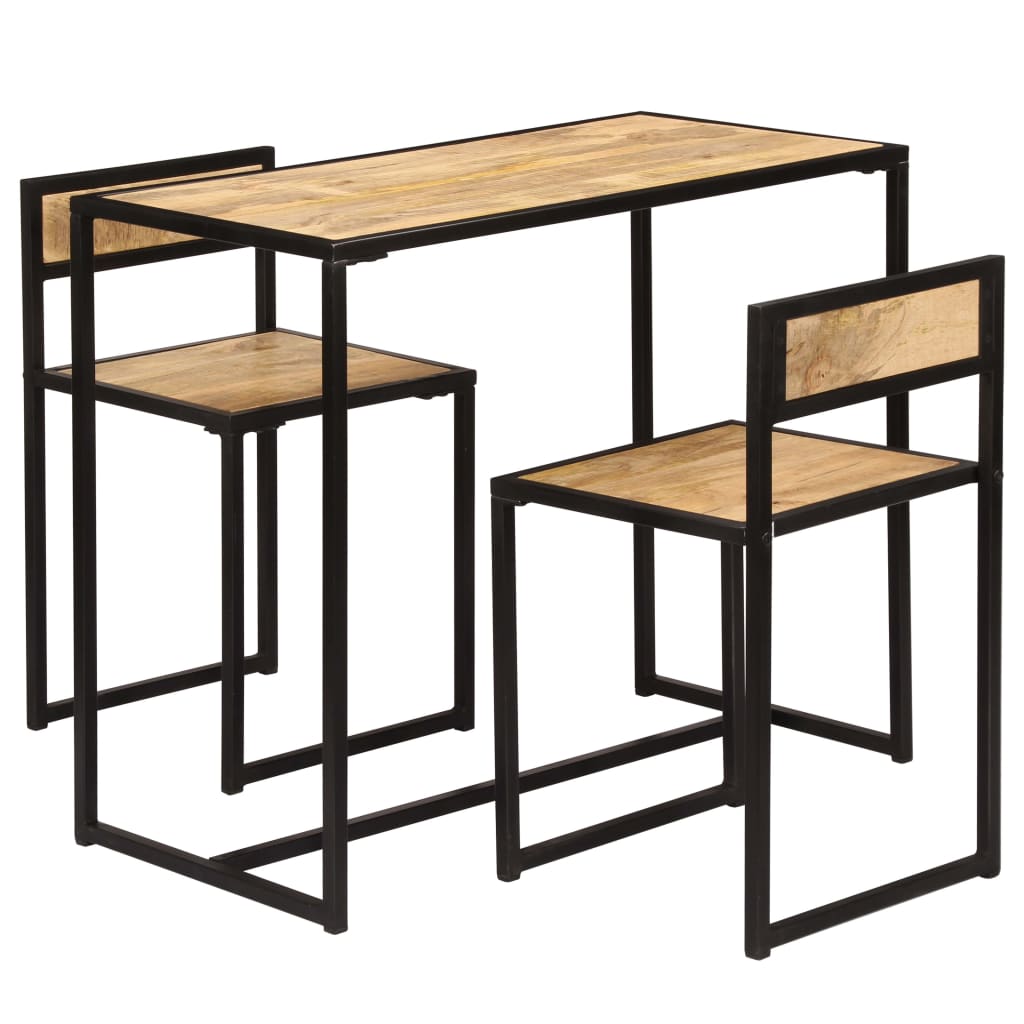 Set per Sala da Pranzo 3 pz in Legno Massello di Mango 247583