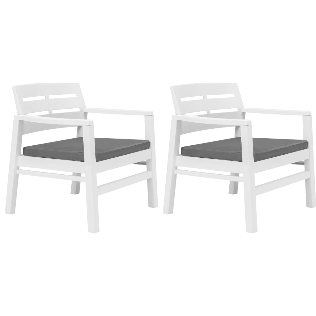 Set Salotto da Giardino 3 pz in Plastica Bianco cod mxl 59446