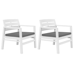 Set Salotto da Giardino 3 pz in Plastica Bianco cod mxl 59446