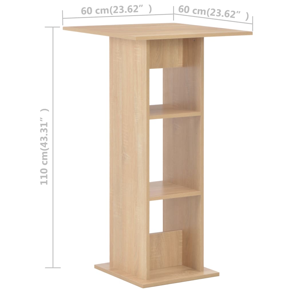 Tavolo da Bar Rovere 60x60x110 cm cod mxl 8865