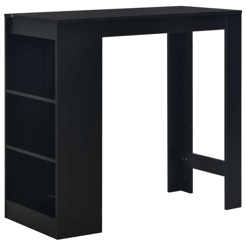 Tavolo da Bar con Ripiano Nero 110x50x103 cm cod mxl 7017