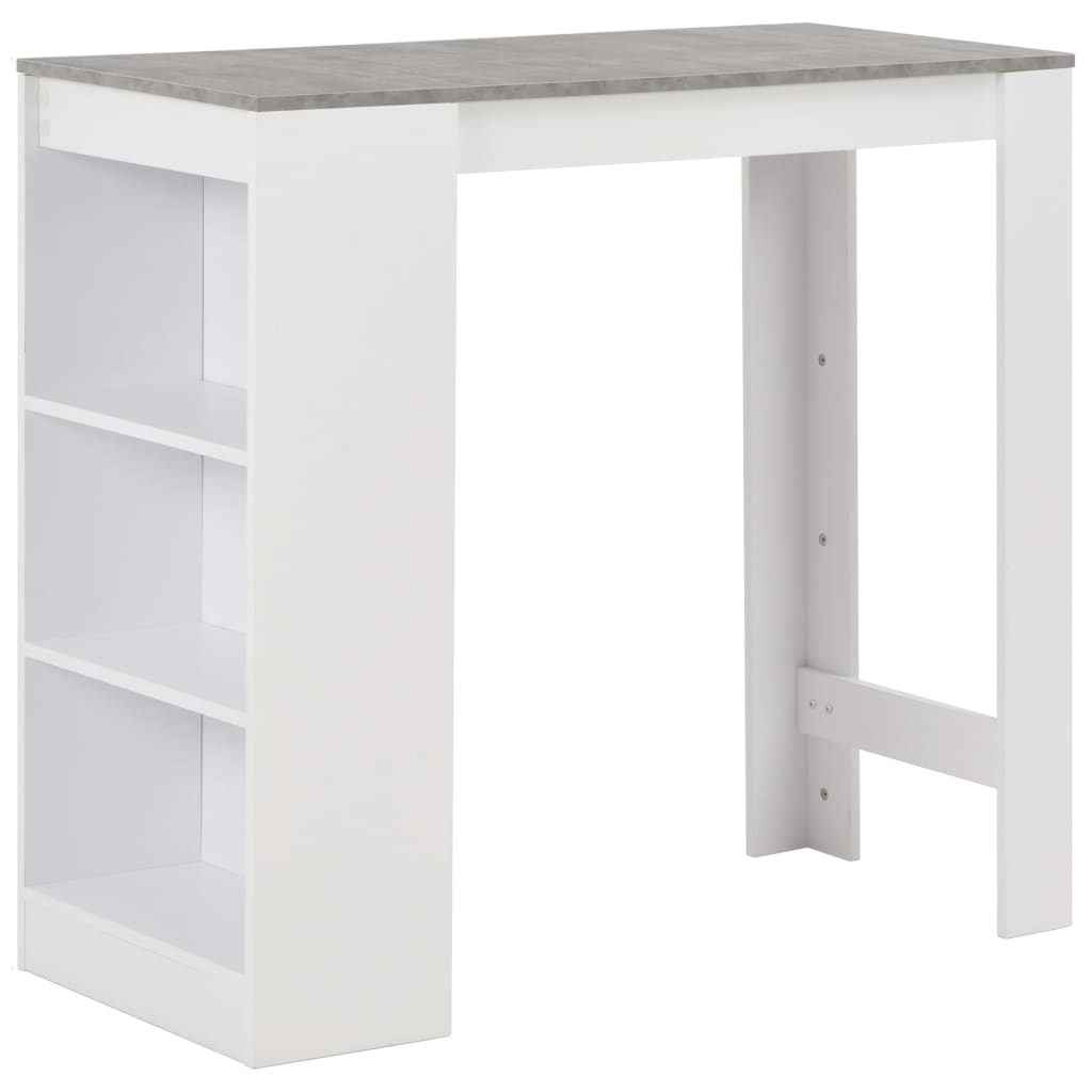 Tavolo da Bar con Ripiano Bianco 110x50x103 cm cod mxl 29866