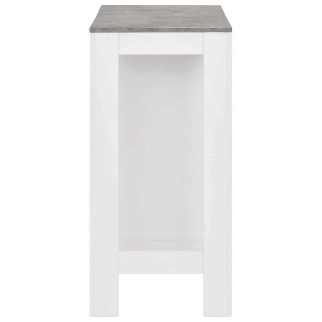 Tavolo da Bar con Ripiano Bianco 110x50x103 cm cod mxl 29866