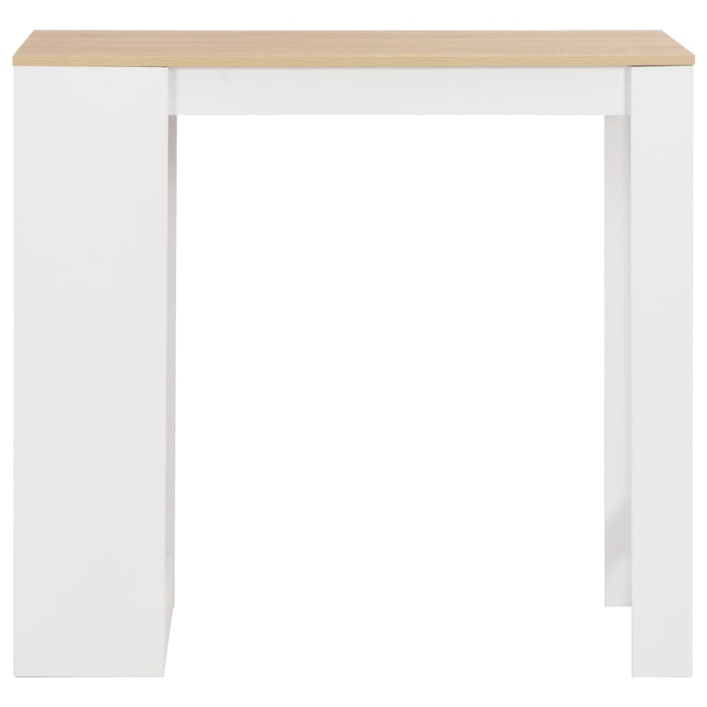 Tavolo da Bar con Ripiano Bianco 110x50x103 cm cod mxl 13123