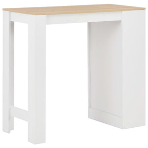 Tavolo da Bar con Ripiano Bianco 110x50x103 cm cod mxl 13123