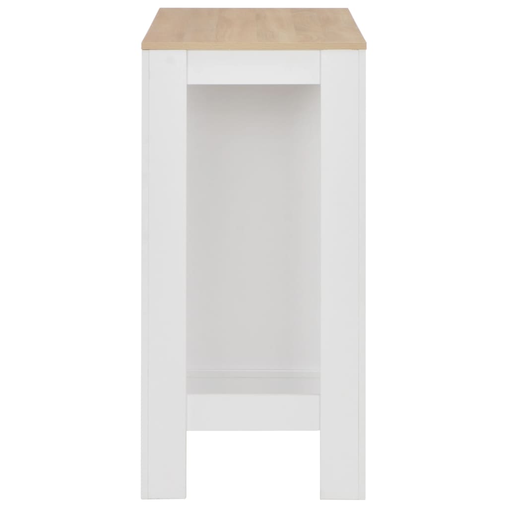 Tavolo da Bar con Ripiano Bianco 110x50x103 cm cod mxl 13123