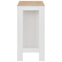 Tavolo da Bar con Ripiano Bianco 110x50x103 cm cod mxl 13123