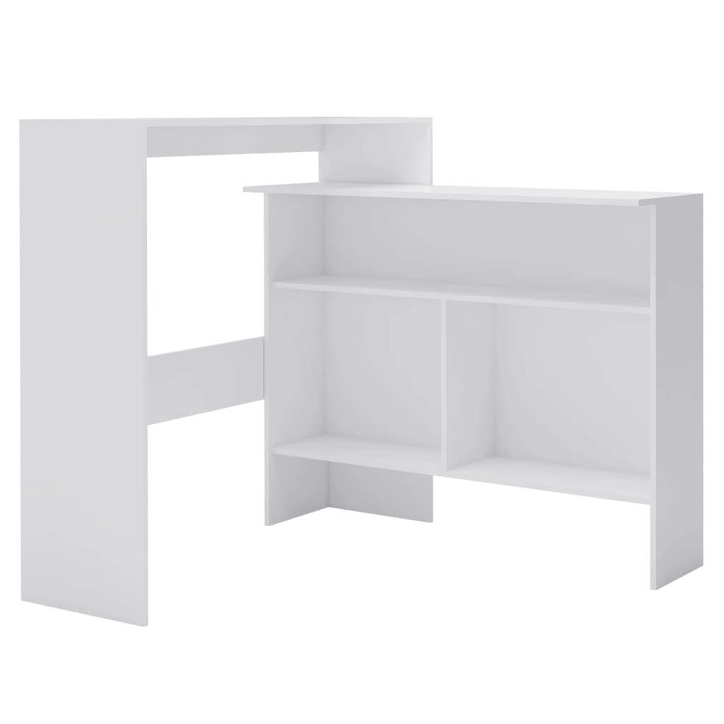 Tavolo da Bar a 2 Livelli Bianco 130x40x120 cod mxl 64929