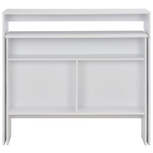 Tavolo da Bar a 2 Livelli Bianco 130x40x120 cod mxl 64929