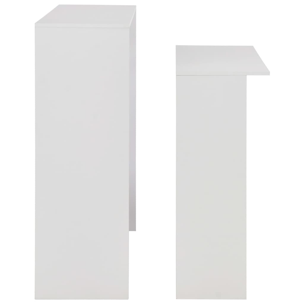 Tavolo da Bar a 2 Livelli Bianco 130x40x120 cod mxl 64929