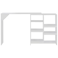 Tavolo da Bar con Scaffale Mobile Bianco 138x39x110 cm 280222