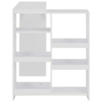 Tavolo da Bar con Scaffale Mobile Bianco 138x39x110 cm 280222