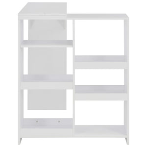 Tavolo da Bar con Scaffale Mobile Bianco 138x39x110 cm 280222