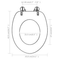 Tavolette WC con Coperchi 2 pz in MDF Bianche cod mxl 76651